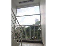 Condo staircase cover with insect screen