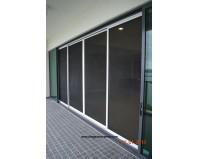 4 PANEL LOW PROFILE TRACK ELEGANT SLIDING SCREEN DOOR