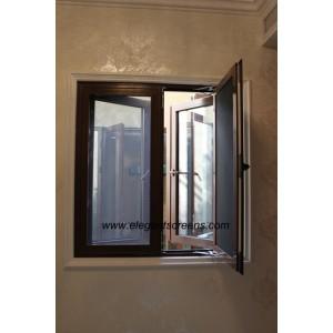 hinged type security screen window